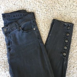 7 for all Mankind the skinny gray jeans